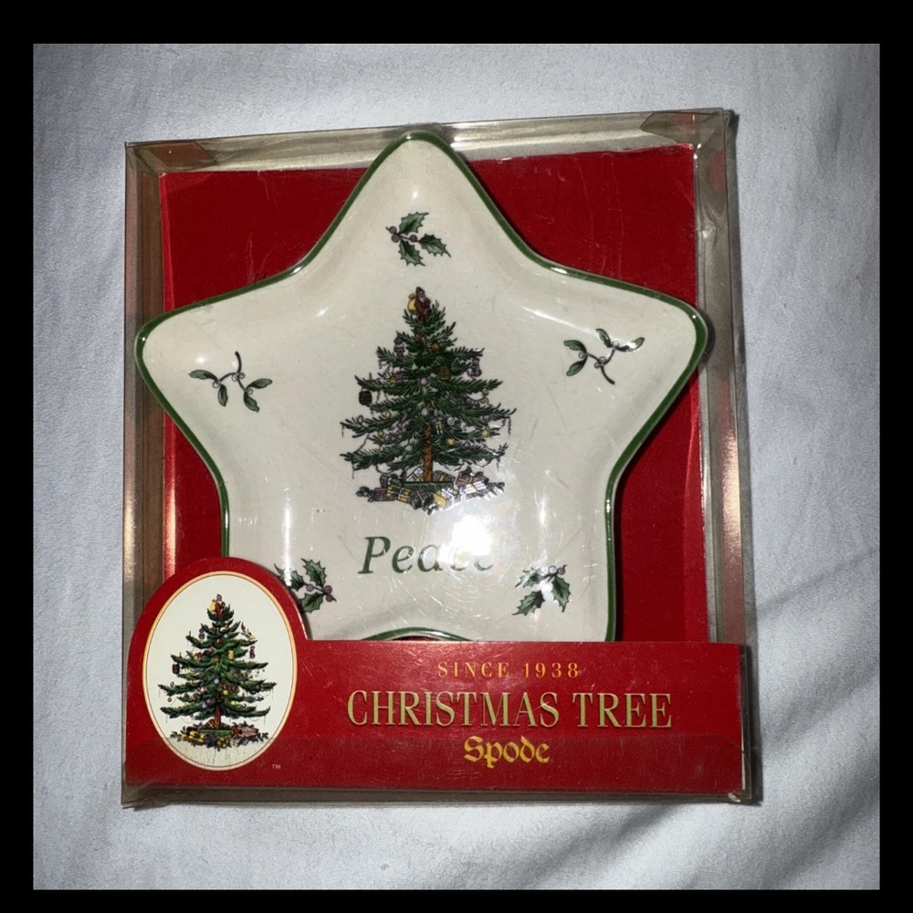 Spode peace star dish EUC